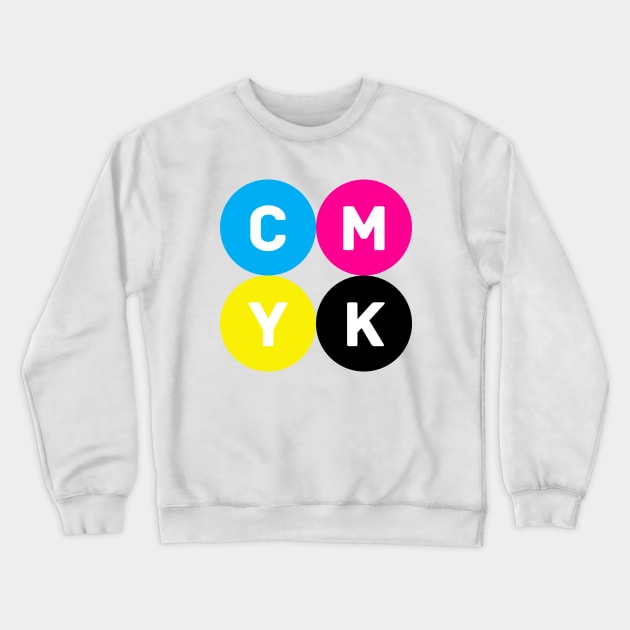 CMYK Circles Crewneck Sweatshirt by AndromedaDesigns